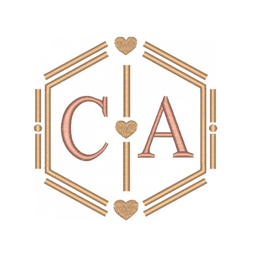 Moldura Hexagonal com Monogramas