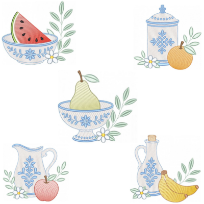 Coleção com 05 Cozinha8 com Louças (Pontos Leves)