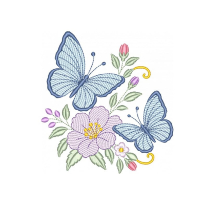 Borboletas com Floral