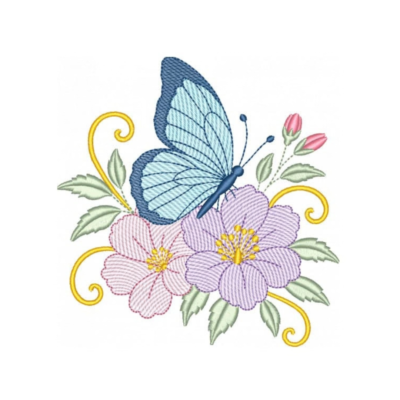 Borboletas com Flores