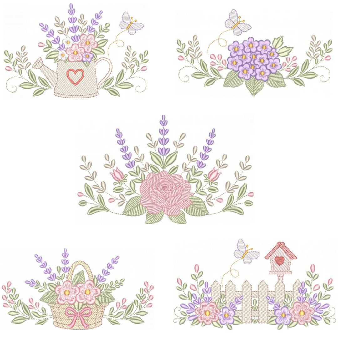 Coleção com 05 matriz Jardim Encantado4